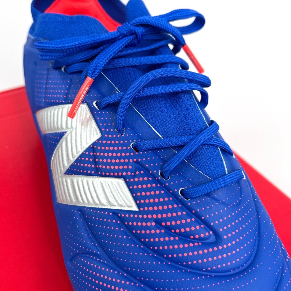 NEW Tekela Team low laced FC v5 soccer cleats blue red uisex 6.5 womens 8 wide - Picture 3 of 11